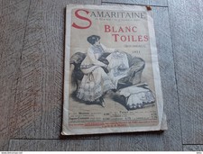 Catalogue samaritaine blanc 1911 toiles trousseaux linge de table lingerie tissu