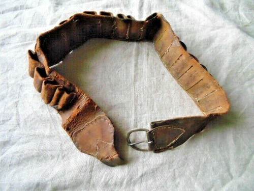 Ceinture cartouchiere cuir - cartouchiere, en