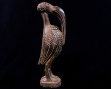 Art Africain Ancien Calao Kalao Senoufo Senufo Hornbill Côte d'Ivoire - 26,5 Cms