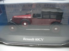 Collection Atlas 1/43 eme Voiture Chefs d'Etat RENAULT 40CV G.DOUMERGUE 1924
