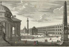 ROME ANCIENNE SPLENDEUR Gravure VUE OPTIQUE Italie Daumont XVIII°