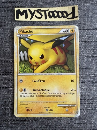 Carte pokémon pikachu - pikachu, hs