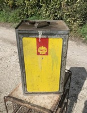 Ancien Gros Bidon Huile Vide