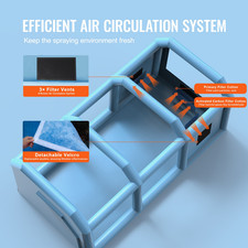 Cabine De Peinture Gonflable 23 X 13,1 X 9 Pieds Cabine De Pulvérisation Gonf...