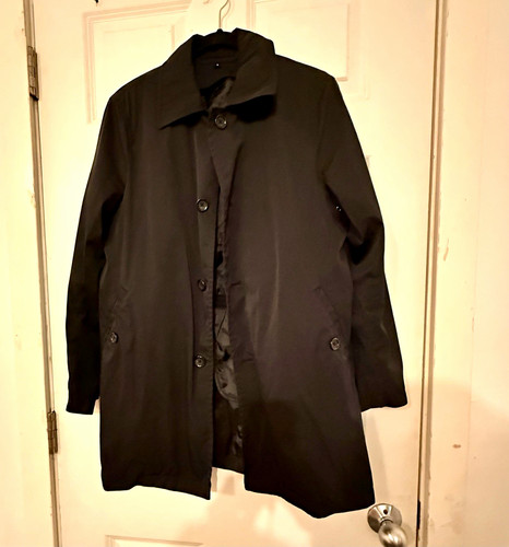 Uniqlo black overcoat button - uniqlo,