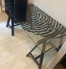 Bureau Design Transparent motif empreinte 