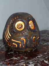 Superbe très rare IMPORTANTE LAMPE CHOUETTE signée BESSONE VALLAURIS 30 cm