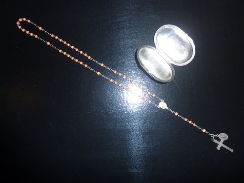 Chapelet argent perles - en,
