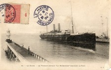 Cie Gle Transatlantique CGT French Line LA NORMANDIE postcard