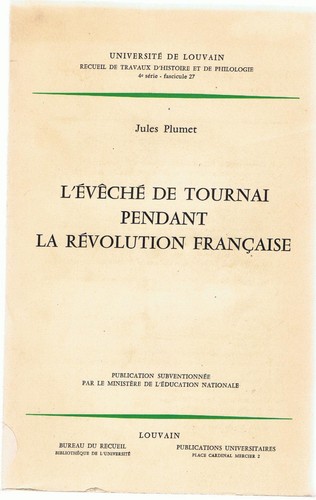 Plumet evêche de tournai - -,