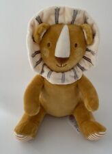 3853?25cm Doudou Peluche Lion TOM & KIDDY BISOUS D'ANGE Blanc Jaune Moutarde