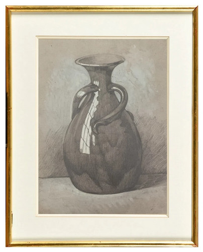 Ancien superbe dessin vase - ancien,
