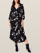 Robe longue noir et blanc