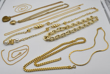 Colliers de couleur or ensemble de bijoux fantaisie chaînes pour femmes lot d...