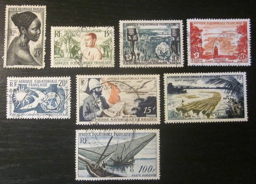 Lot timbres colonies aef obl - timbres,