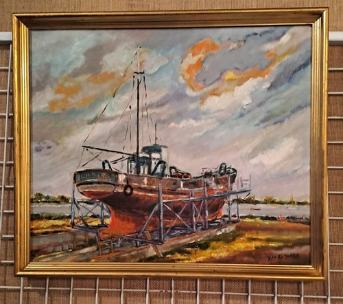 Tableau huile sur toile - huile, marine