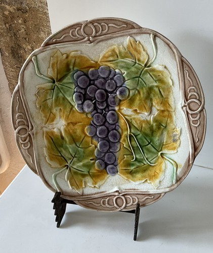 Ancienne assiette barbotine - ancienne,