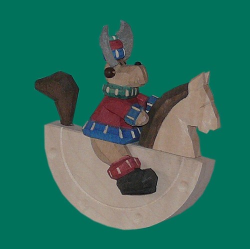 Figurine bois élan sur - en,