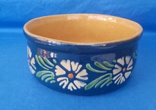 Ancien Saladier Poterie d'Alsace De Soufflenheim Fleurs Bleu