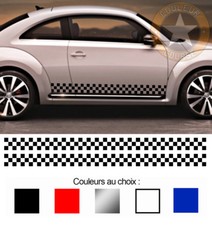 2 X BANDES DAMIERS POUR NEW BEETLE VW COX 160cmX11cm STICKER AUTO BD569-1