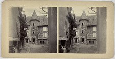 France, Vic-sur-Cere, Maison des Princes de Monaco Vintage stereo card, Tira