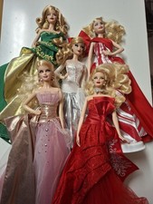 Barbie de collection - Lot de 5 poupées  Noël, COUTURE Mode, SUPER États Bijoux 