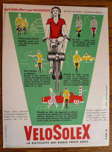 Buvard moto velo solex - buvard,