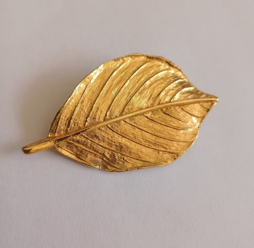 Broche vintage feuille art - broche, feuille,