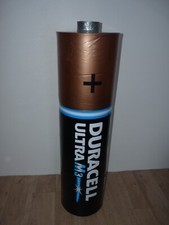 grand plv publicitaire gonflable pile duracell ultra / hauteur 135cm
