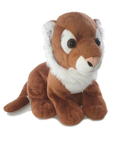 Doudou peluche tigre marron - peluche,