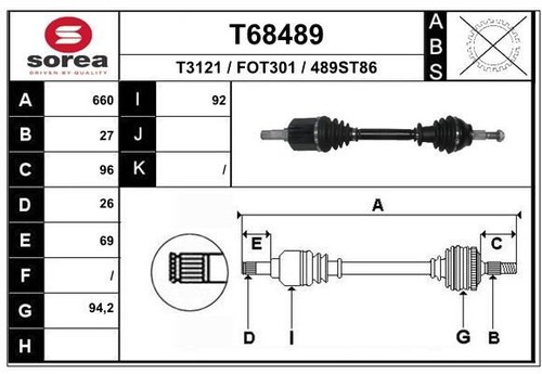 Cardan pour ford - cardan, kuga