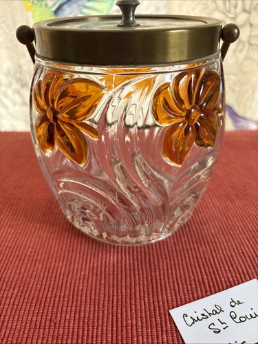 Superbe seau biscuit cristal - a,