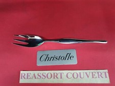 FOURCHETTE GÂTEAU CHRISTOFLE DUO WIRKKALA 17.5 CM TRÈS BEL ÉTAT MÉTAL ARGENTÉ 