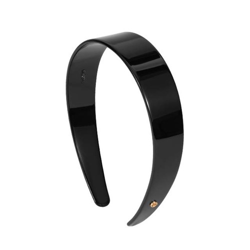 Black wide headband - wide, for