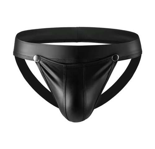 Men faux leather jockstrap - men’s,