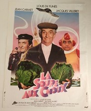 affiche de cinéma film comique la soupe aux choux De Funés Carmet Villeret 50x38
