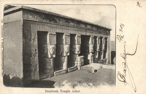 Cpa egypt denderah temple - pc, egypt,