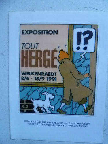 Autocollant tintin tout - tintin,
