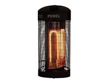 Perel Chauffage de terrasse mobile 1200W, 2 niveaux de chaleur, IP34 étanche,