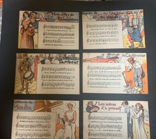 18 CPA.ILLUSTRATEUR LAUGIER.PARTITIONS DE CHANSONS ILLUSTRÉES.