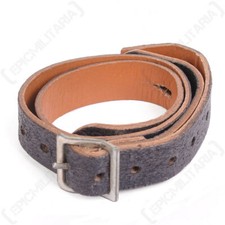 Jugulaire de casque allemand WW2 - Reproduction de boucle en métal en cuir noir