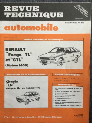 Revue technique automobile rta - revue,