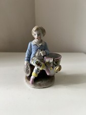 Ancien pyrogène porte allumettes Galant Bohème porcelaine Allemande