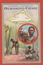 CHROMO - COLONIES FRANCAISES - OUBANGHI-CHARI - PRODUITS DU LION NOIR