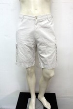 Timberland Bermuda Homme Taille 48 Pantalon Shorts Blanc En Coton Pant Logo