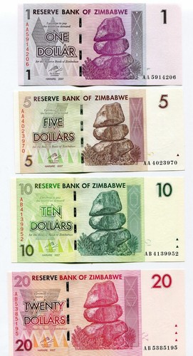 Jeu billets zimbabwe 2007 - jeu,
