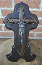 ANCIEN CRUCIFIX CROIX EN BOIS