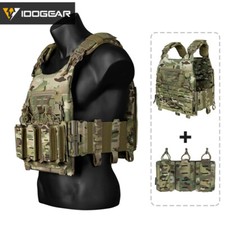 Gilet tactique IDOGEAR support de plaque airsoft découpe laser MOLLE Hunting MC