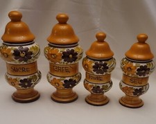 Série de 4 pots à condiments