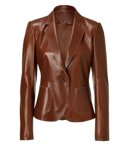 Blazer cuir marron - cuir,